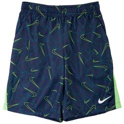 Nike Little Boys All-Over Swoosh Logo Print Shorts
