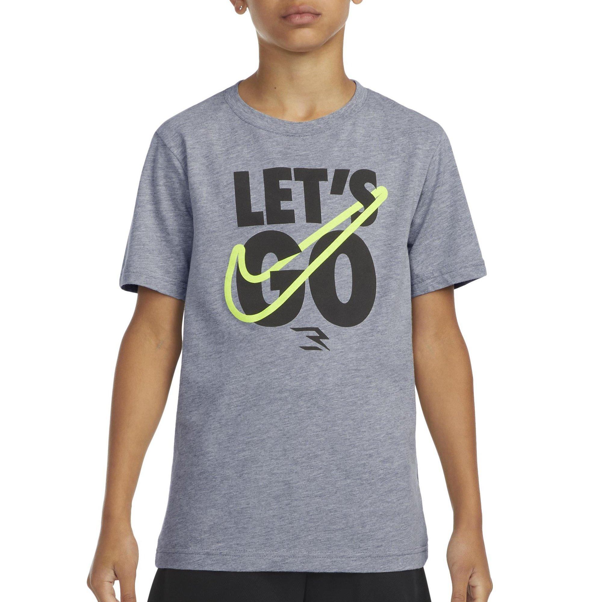 Big Boys Let's Go Nike Swoosh Short Sleeve T-Shirt