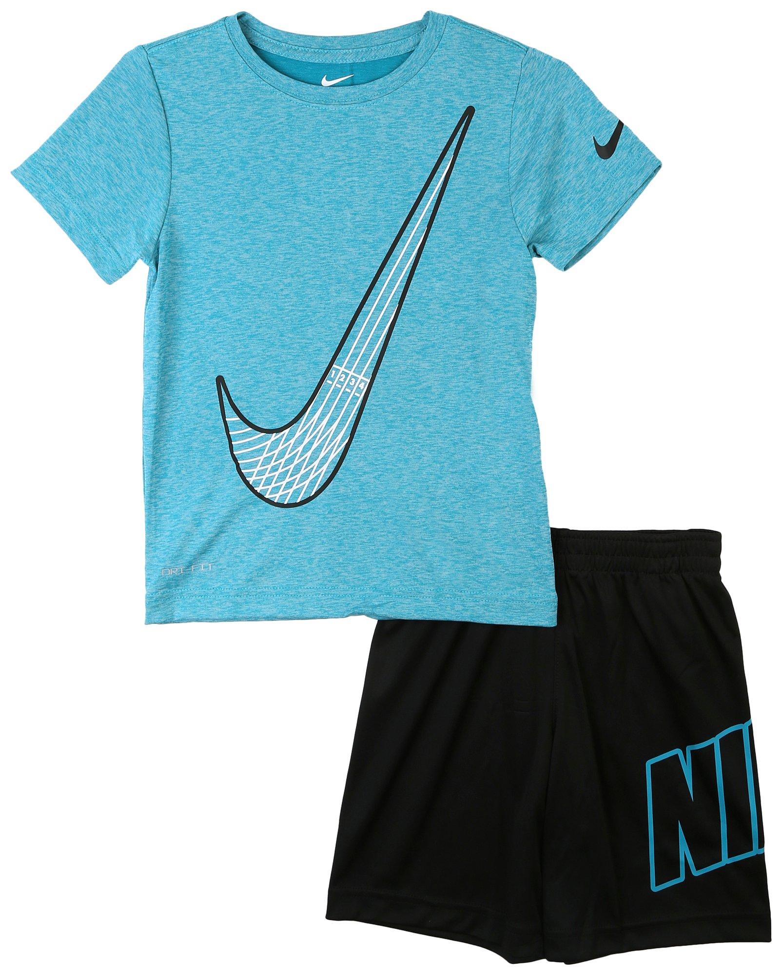 Little Boys Dri-Fit  Drops Nike Swoosh T-Shirt