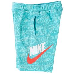 Nike Little Boys All Over Swoosh Logo Print Shorts
