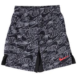 Nike Little Boys All Over Swoosh Print Dri Fit Shorts