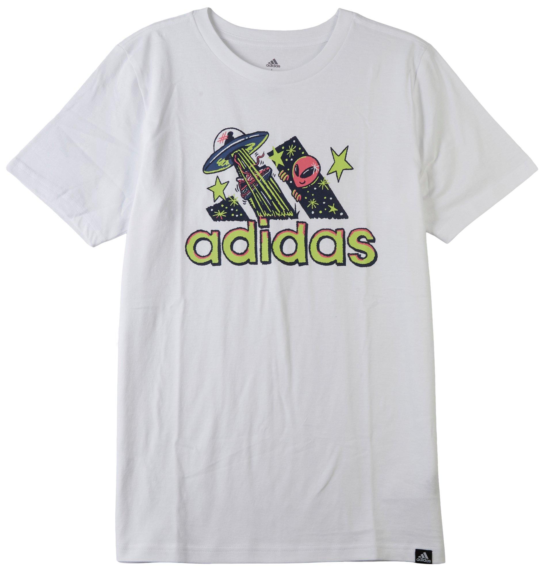 Adidas Big Boys Sapce Explorer Logo Short Sleeve T-Shirt