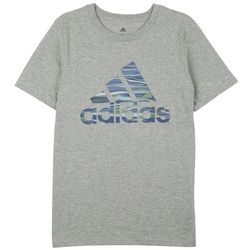 Adidas Big Boys Liquid Camo Logo Short Sleeve T-Shirt