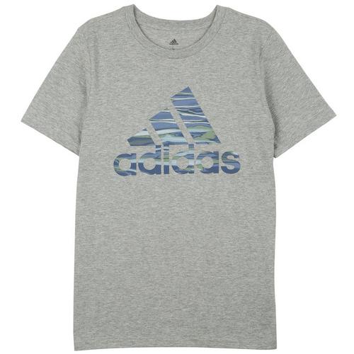 Adidas Big Boys Liquid Camo Logo Short Sleeve