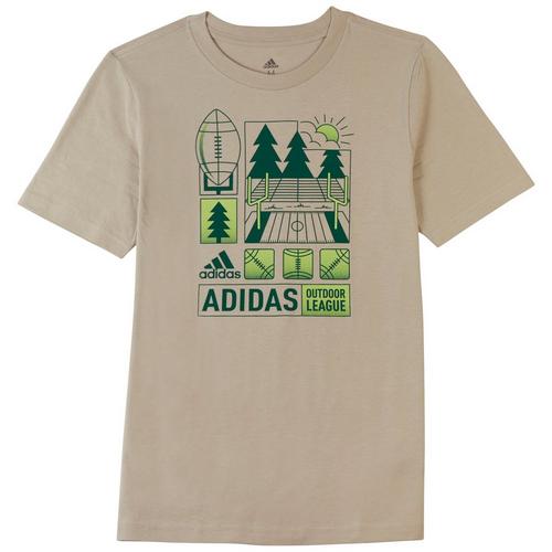 Adidas Big Boys Outdoor Court Short Sleeve T-Shirt