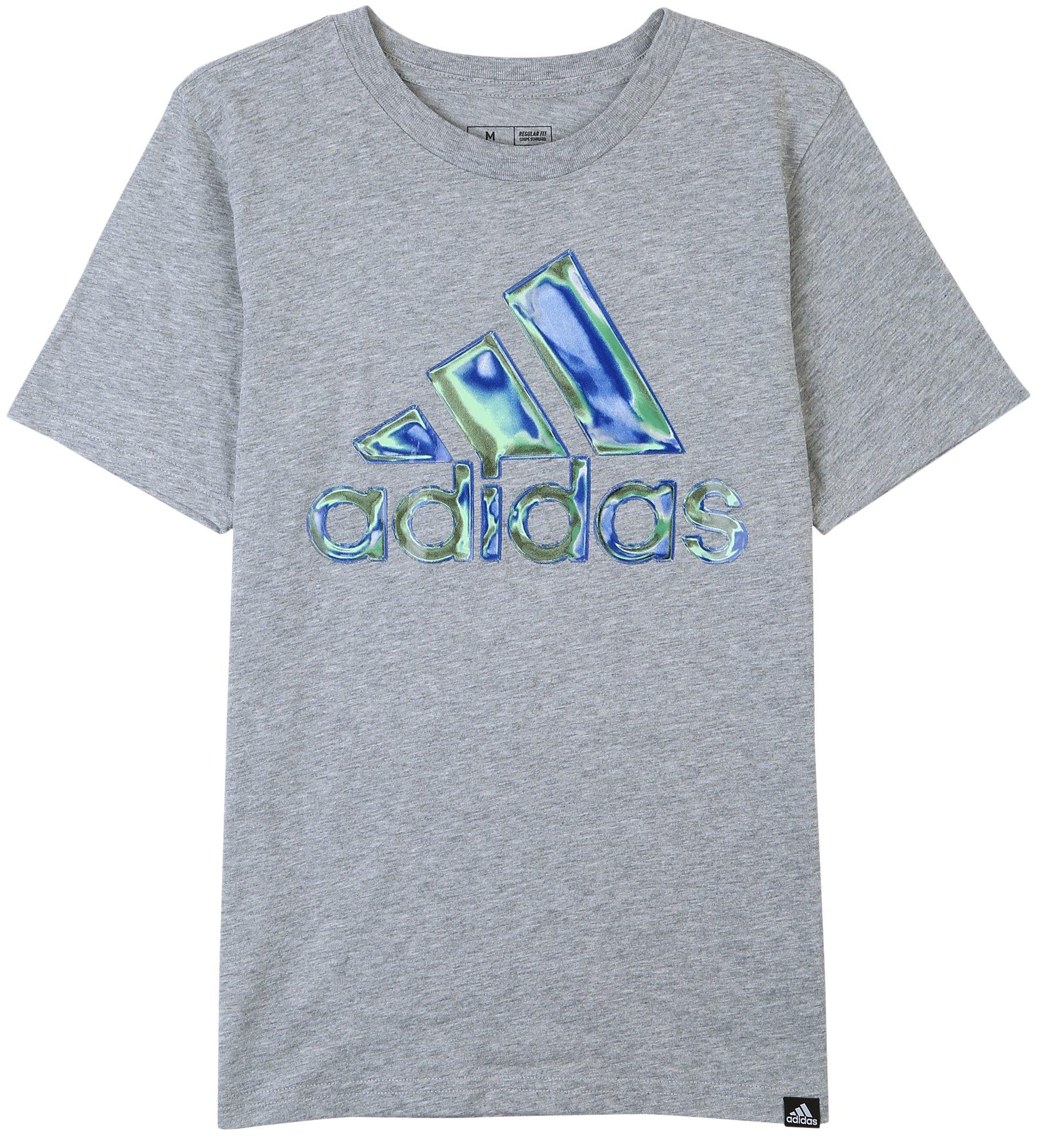Adidas Big Boys Chrome Logo Short Sleeve T-Shirt
