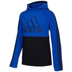 Adidas Big Boys Colorblocked Logo Long Sleeve Hoodie