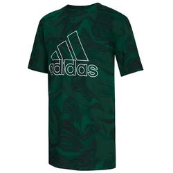 Adidas Big Boys Warped Camo Logo Short Sleeve T-Shirt