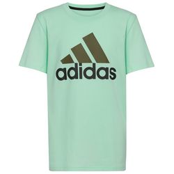 Adidas Big Boys Triangle Stripe Logo T-Shirt