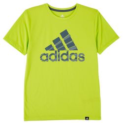 Adidas Big Boys Aeroready Two Tone Logo T-Shirt