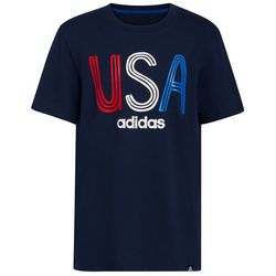 Adidas Big Boys Americana USA Short Sleeve T-Shirt