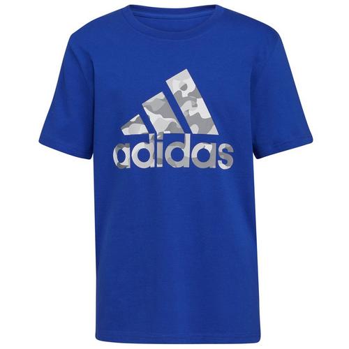 Adidas Big Boys Graphic Camo Logo Short Sleeve