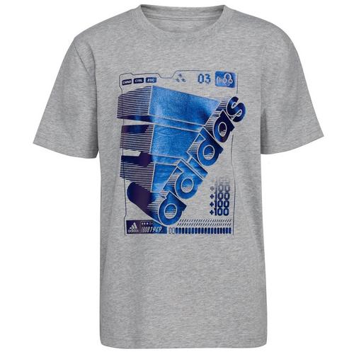 Adidas Big Boys 3-D Logo Short Sleeve T-Shirt