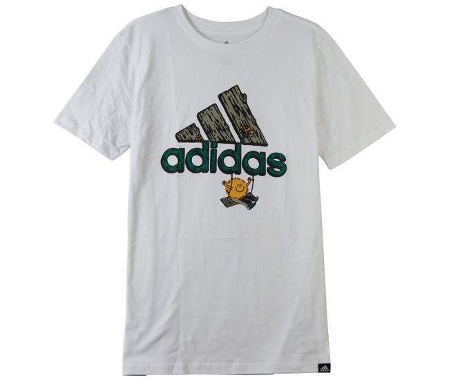 Adidas Big Boys Warm Fuzzy Logo Short Sleeve T-Shirt