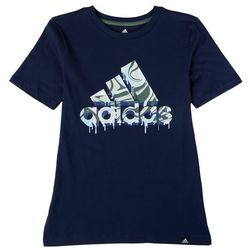 Adidas Big Boys Graphic Drip Logo Short Sleeve T-Shirt