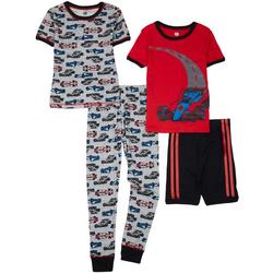 Big Boys 4-pc. Sport Cars Pajama Short Set