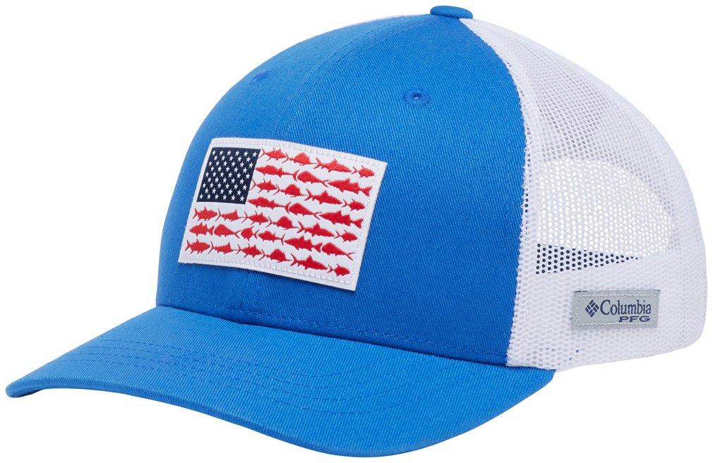 Columbia Boys Youth PFG Flexfit American Flag Mesh Hat