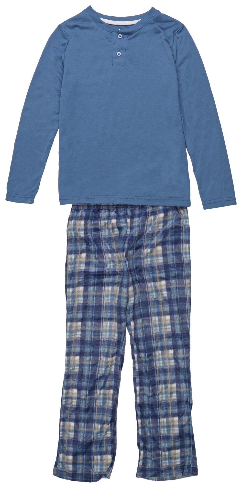 Sleep On It Big Boys 2-pc. Plaid Pajama Set
