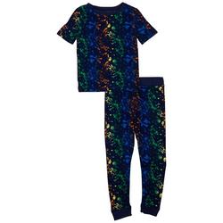 Little Boys 2 Pc Splatter Paint Pajama Set