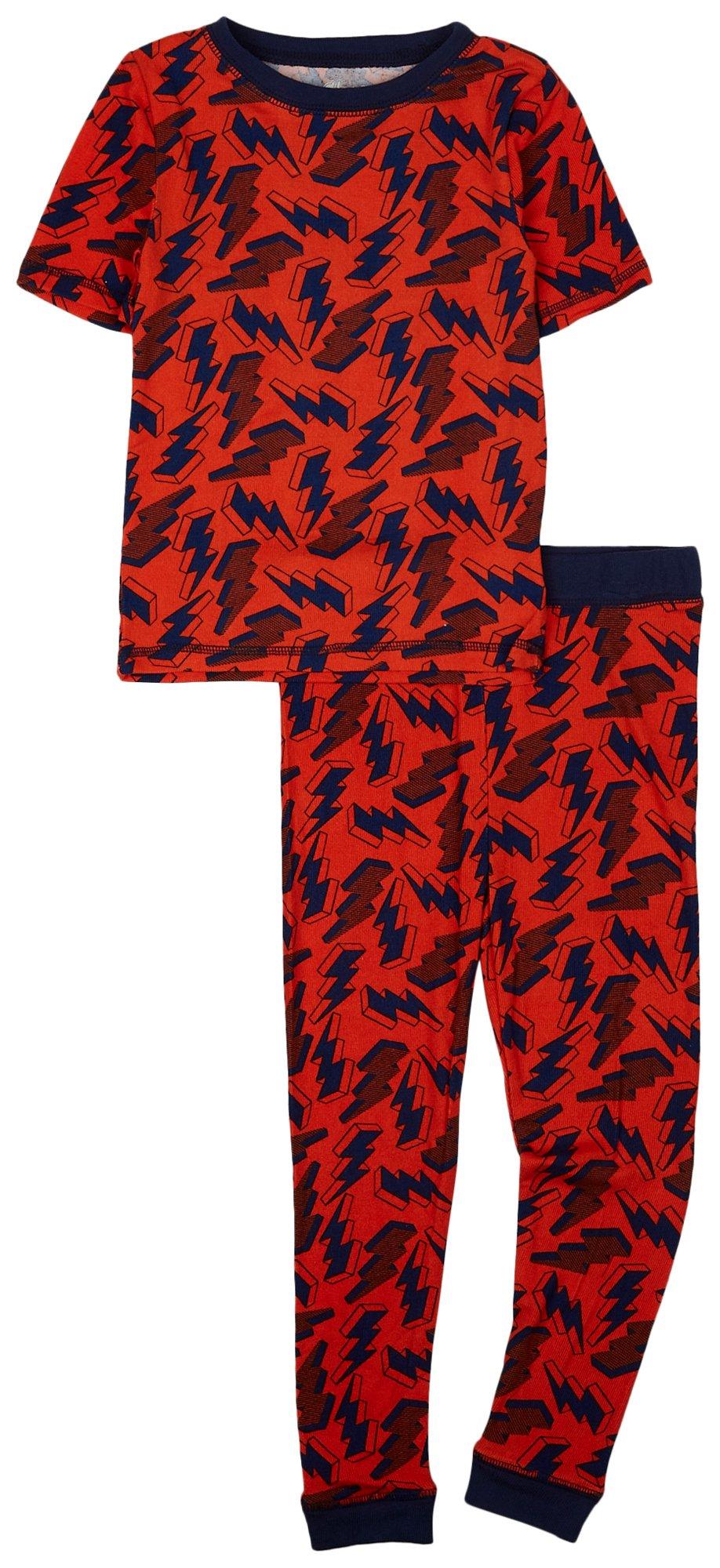 Little Boys 2-pc. Lightning Bolt Pajama Set