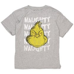 Big Boys Merry Grinch Naughty Short Sleeve T-Shirt