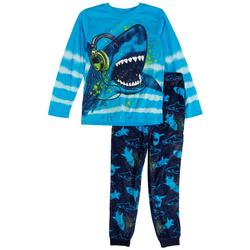 Big Boys 2-pc. Blue Shark Pajama Set