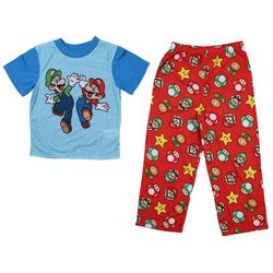 Little Boys 2-pc. Set Mario Short Sleeve T-Shirt & Pants