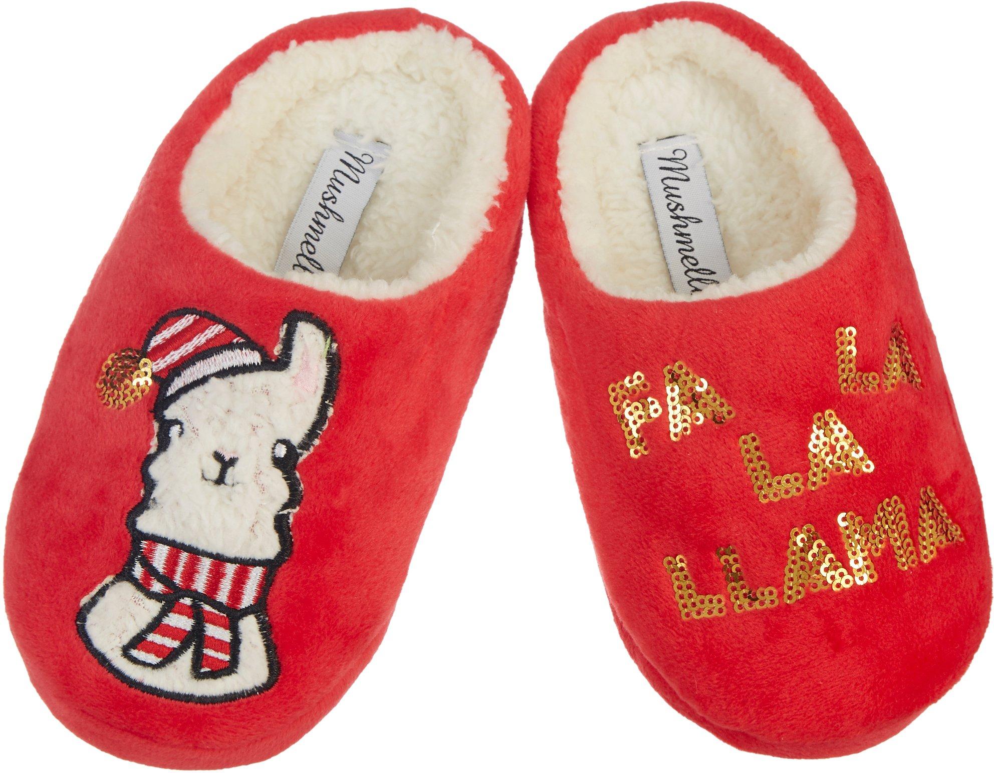 girls llama slippers