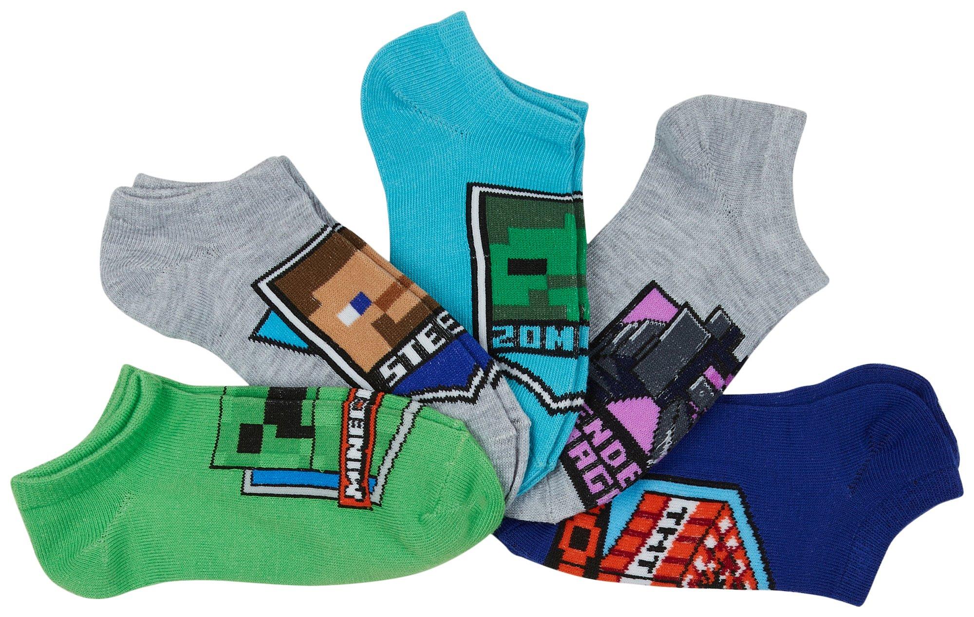 Boys 5-pk. Minecraft  No Show Socks