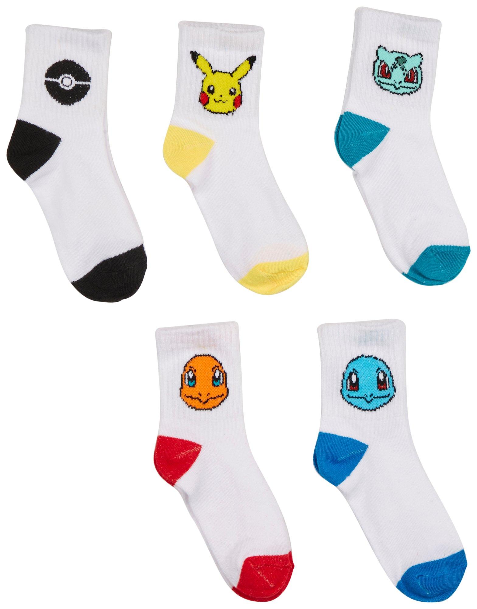 Pokemon Boys 5-pk. Mid Crew Boy Socks