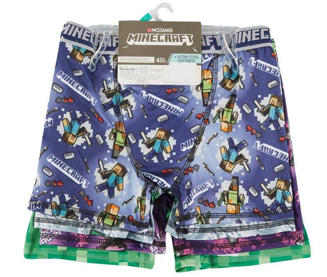 Minecraft 3 PC Boxer Briefs Underwear Boy Size 8