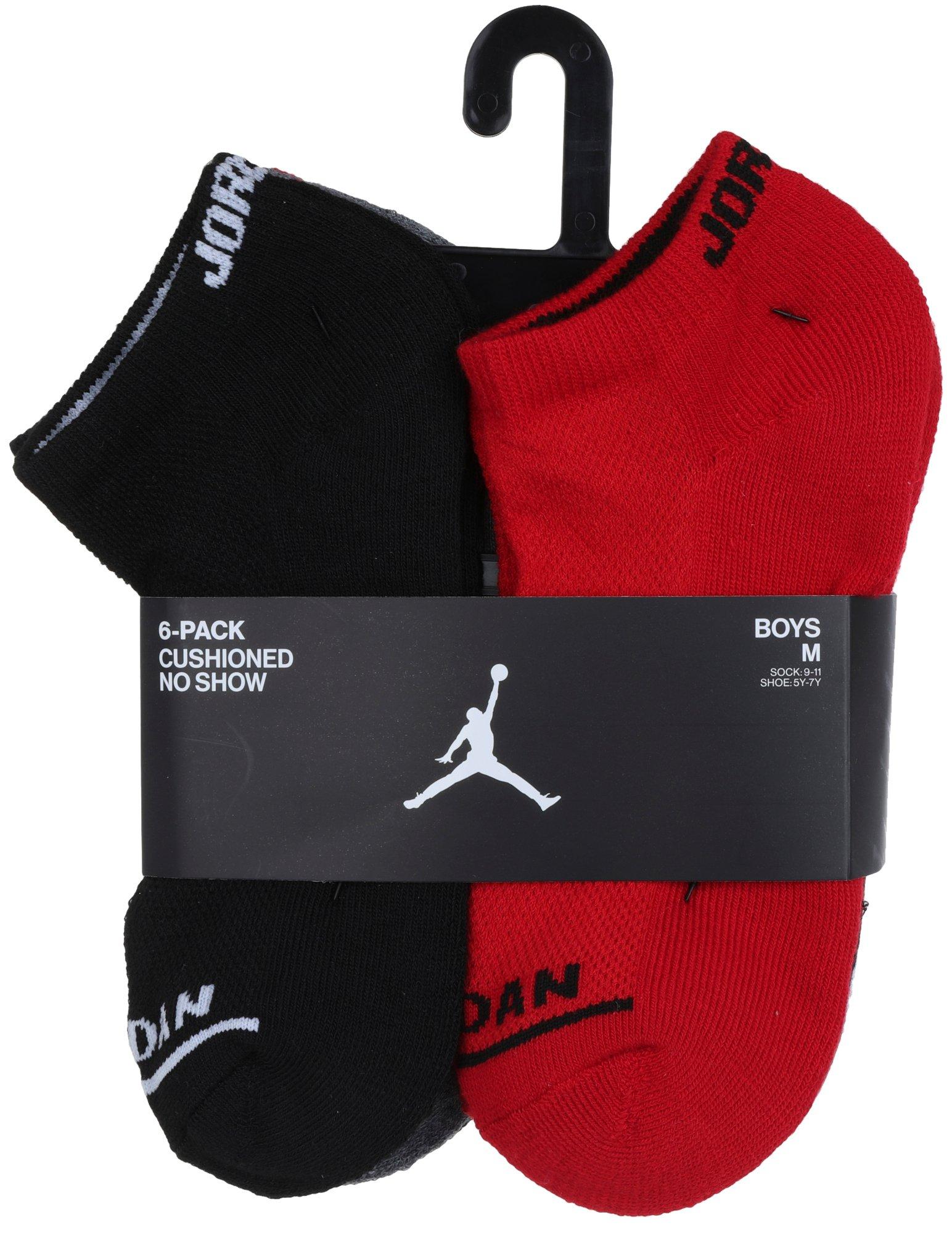 Jordan Boys 6-pk. Embroidered Legend Cushioned No Show Socks