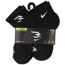 Nike Boys 6-pk. Cushioned Dri-fit Compression Quarter Socks
