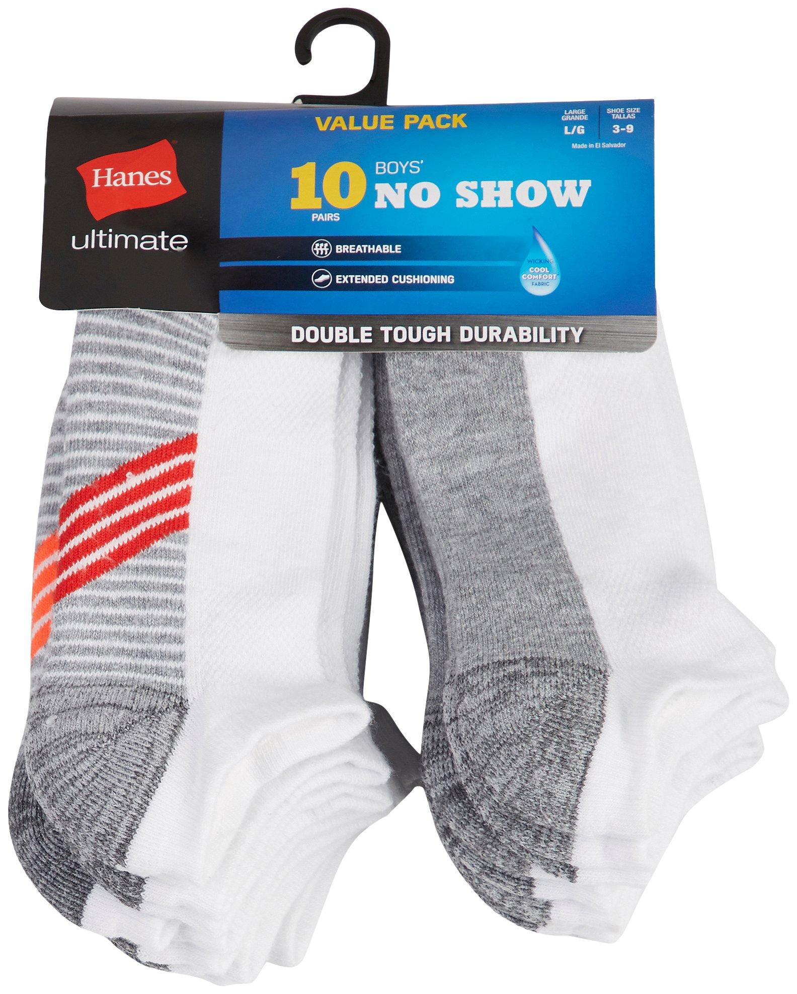 Hanes Boys 10-pk. Cool Comfort No Show Socks
