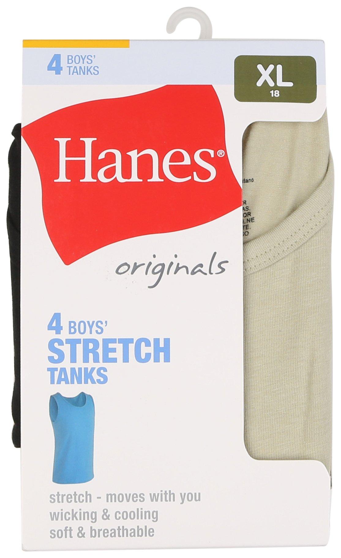 Hanes Boys 4-pk. Originals 4-Way Stretch Tagless Tank Tops