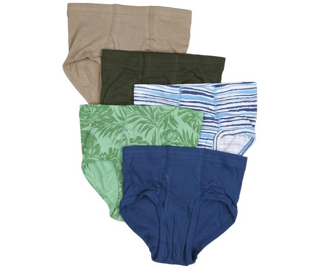 Hanes Boys Briefs 5-Pack Underwear Pure Comfort Soft Waistband Tagless sz  S-XL