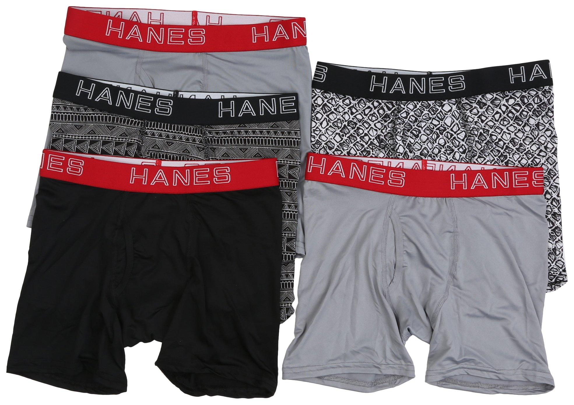 Hanes Boys 5-pk. Pure Comfort 100% Cotton Boxer Briefs