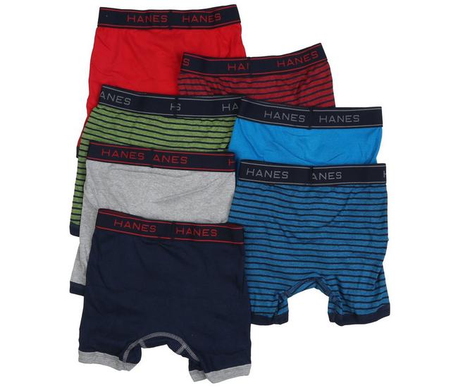 Pack of 5 Stretch Boxer Shorts, Surf, for Boys - pale yellow, Boys
