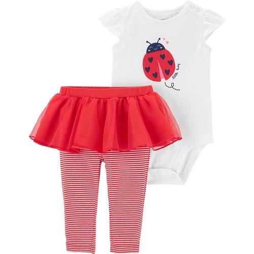 Carters 3 Piece Tutu PJ Set Stripe Toddler//Kid