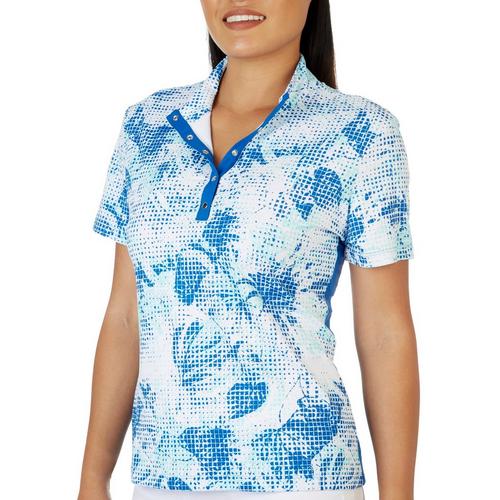 Coral Bay Golf Petite Snap Front Polo Short