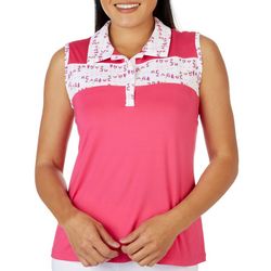 Coral Bay Golf Petite Cocktails Polo Sleeveles Top
