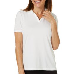 Coral Bay Golf Petite Solid Short Sleeve Top