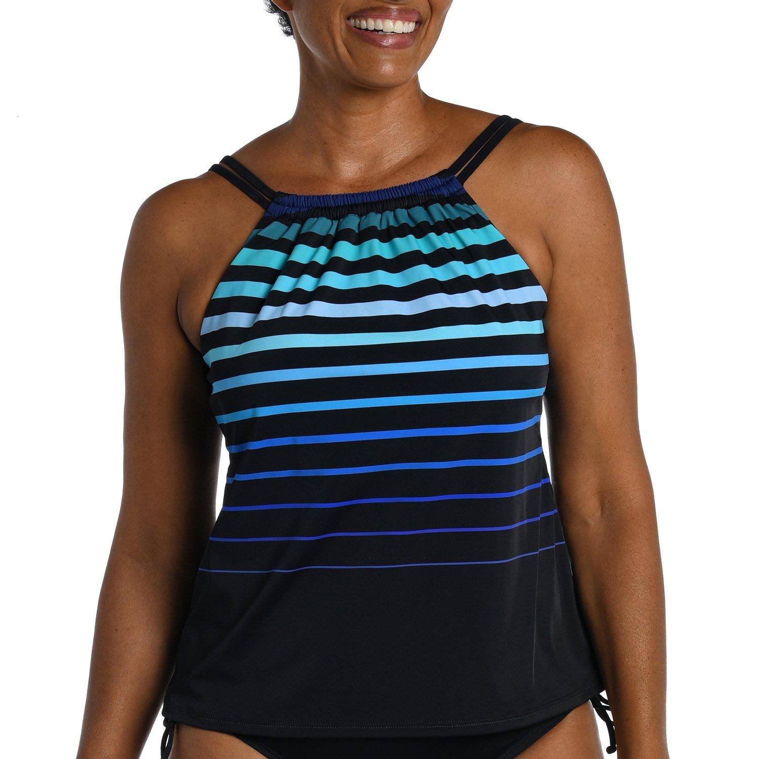 GARDEN BLOSSOM HIGH NECK TANKINI TOP