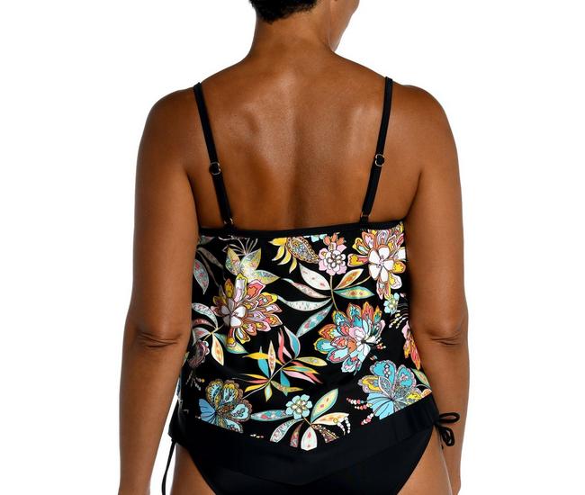 Tropical Abstraction Bandeau Blouson Tankini Top - FINAL SALE – MAXINE OF  HOLLYWOOD