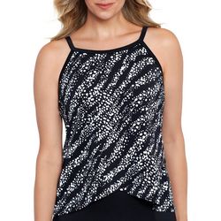 Womens Spotless Mind Faux Wrap Front Tankini Top