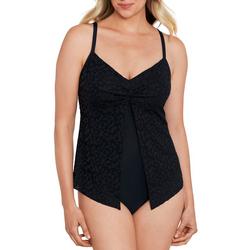 Womens Shadow Prowl Knotted Flyaway Fauxkini One Piece