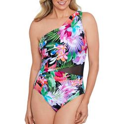 Womens One Shoulder Lush Life One Piece Swimsuit