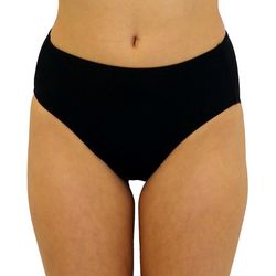 A Shore Fit Womens Solid Brief Swim Bottoms