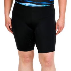 Plus Solid Hip Minimizer Swim Bike Shorts