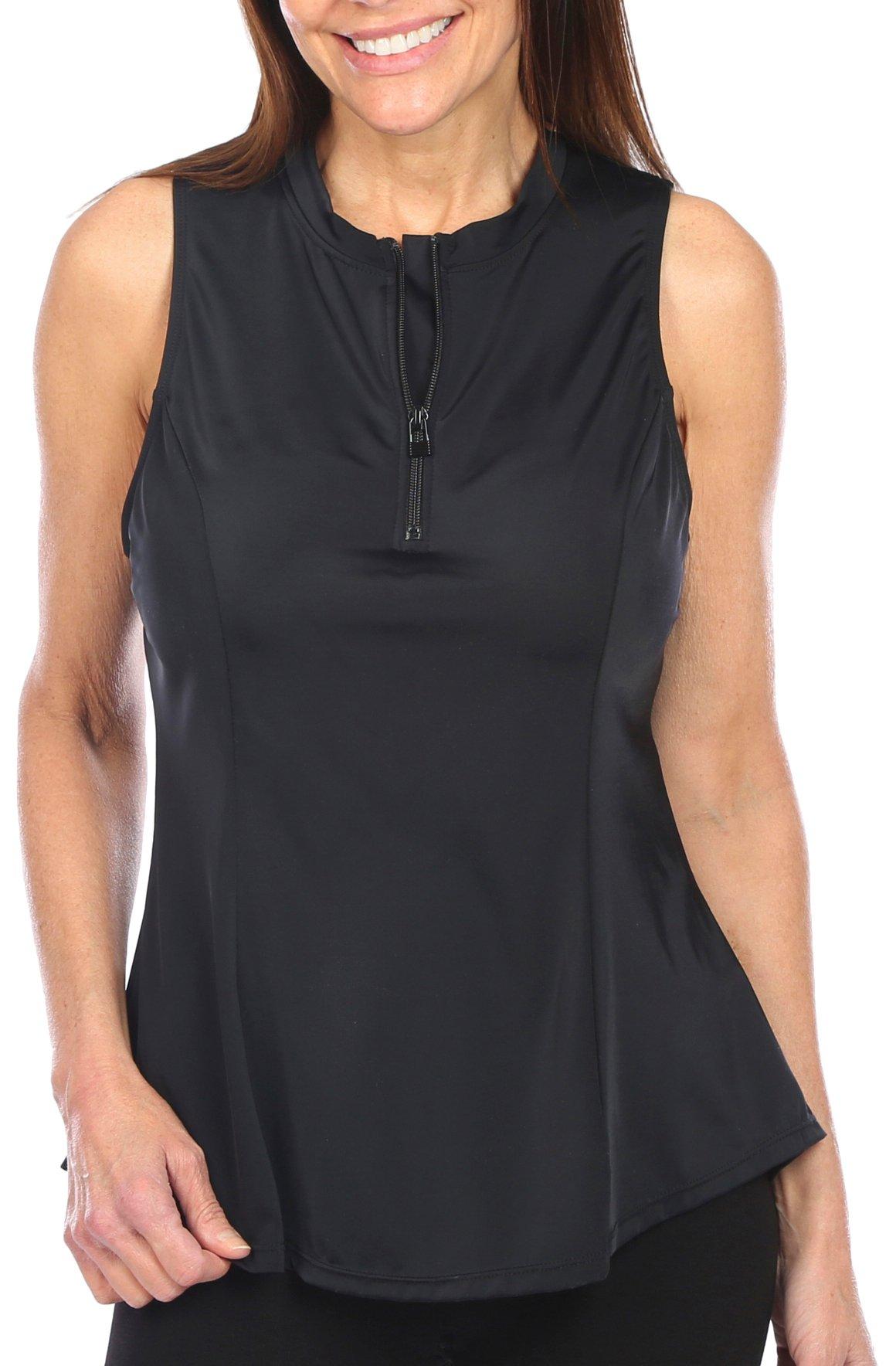 A Shore Fit Womens Solid High Neck Tankini